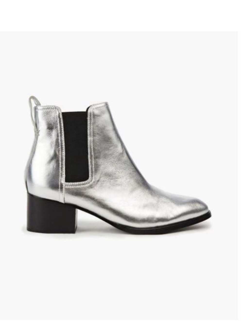 Rag & Bone Walker Chelsea ankle boots feature a pointed toe silver